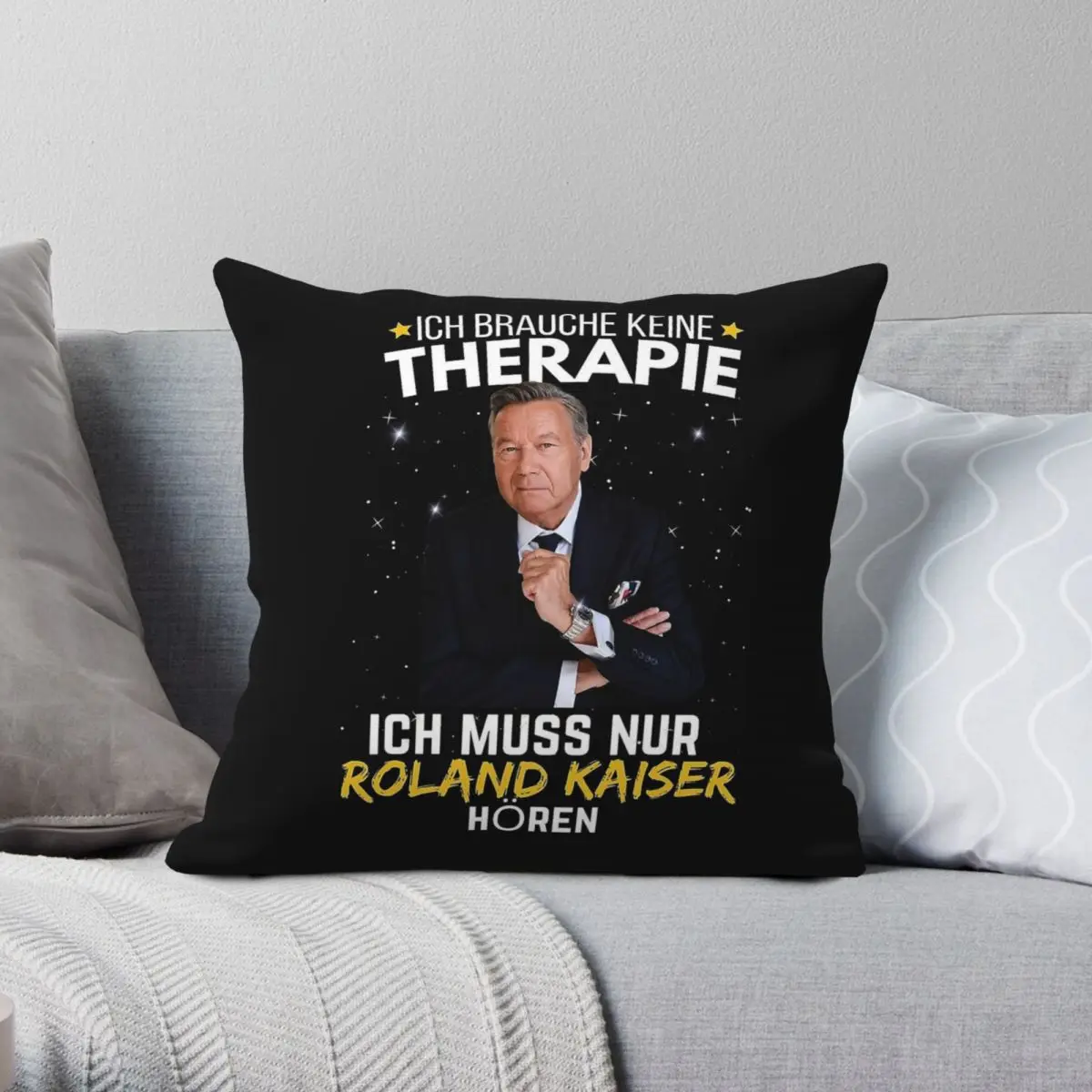 Roland Kaiser RIP Square Pillowcase Polyester Linen Velvet Pattern Zip Decor Home Cushion Cover