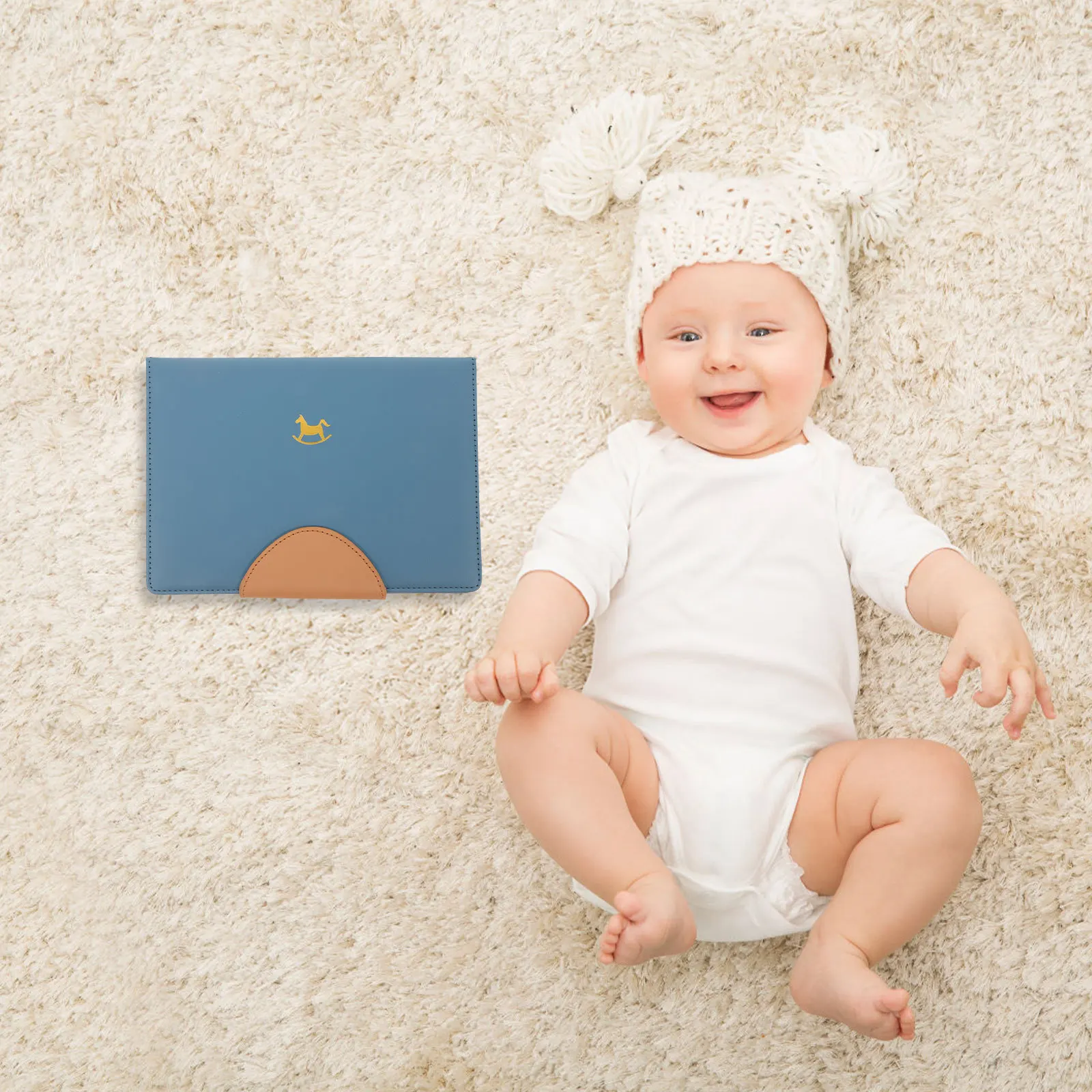 

Birth Certificate Holder Reusable Waterproof PU Sleeve for Diploma and Award Certificates Portable Document Protection Case