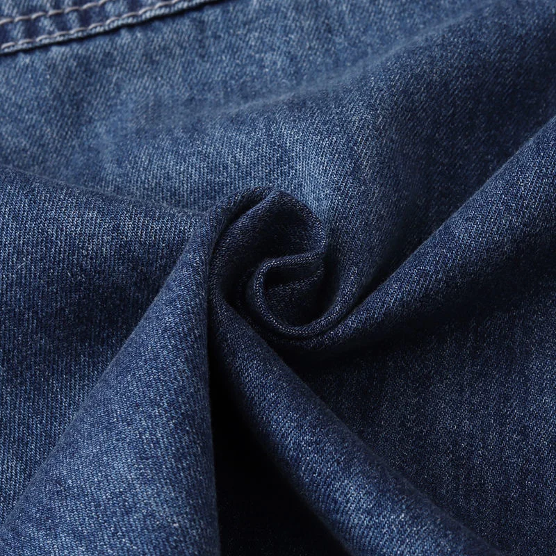 Summer Women Denim Shorts Vintage Embroidery Elastic High Waist Loose Knee Length Straight Jeans Pants 3XL