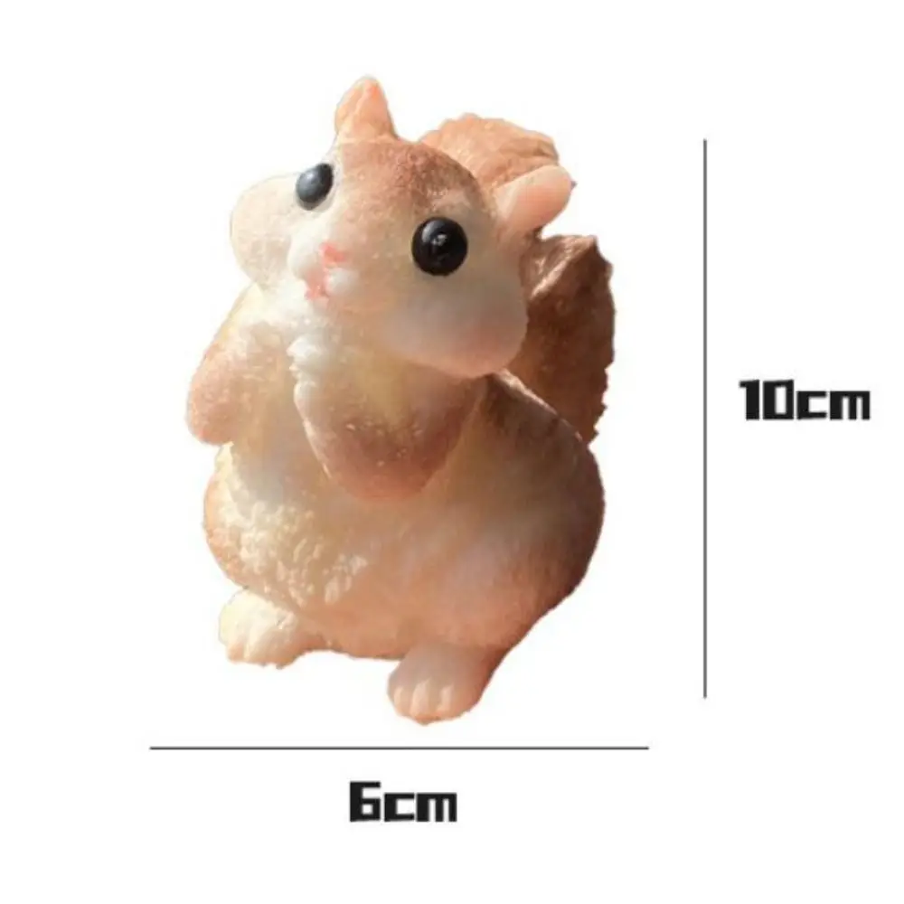 Slow Rebound Squirrel Squeeze Toy Animal Cartoon Simulation Squirrel Squeeze Toys Soft Mini Squirrel Fidget Toy Mini Ornaments