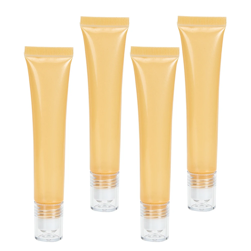 

4Pcs Travel Eye Cream Dispenser Soft Squeeze Tubes Empty Roller Ball Bottles 20g Diy Fillable Cosmetic Containers Khaki