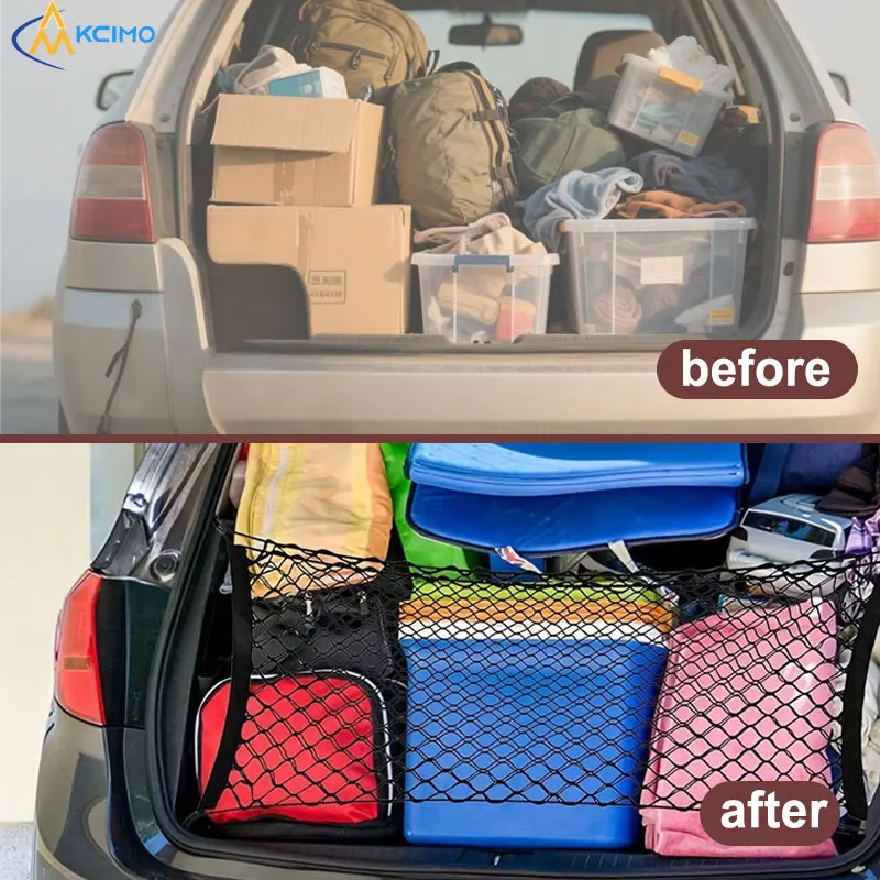 

Adjustable Elastic Car Trunk Cargo Net Universal Rear Mesh Storage Organizer for Cars &Trucks 4 Sizes Nylon Net Car Accessories