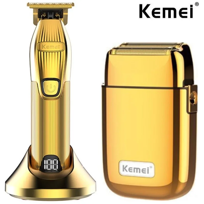 

Kemei All Metal Professional Electric Hair Clipper Rechargeable Hair Trimmer Haircut Shaving Machine Suit KM-i32s KM-tx1