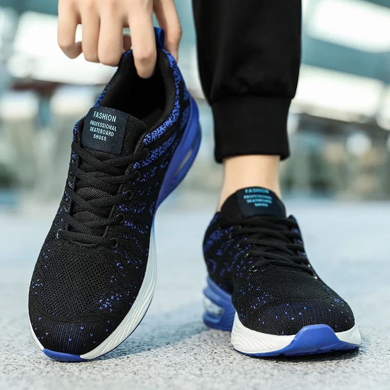 High Quality Red Male Running Sneaker Lightweight Air Cushion Men's Running Shoes Anti-Slip Sports Shoes For Youth Tenis Hombres