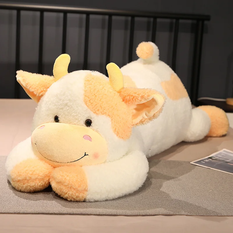 Almohada Peluche Vaca Larga De 85 Cm – Suave Y Abrazable – Ideal Para Dormir, Relajarse O Decorar – Regalo Perfecto Para Niños Y Adultos