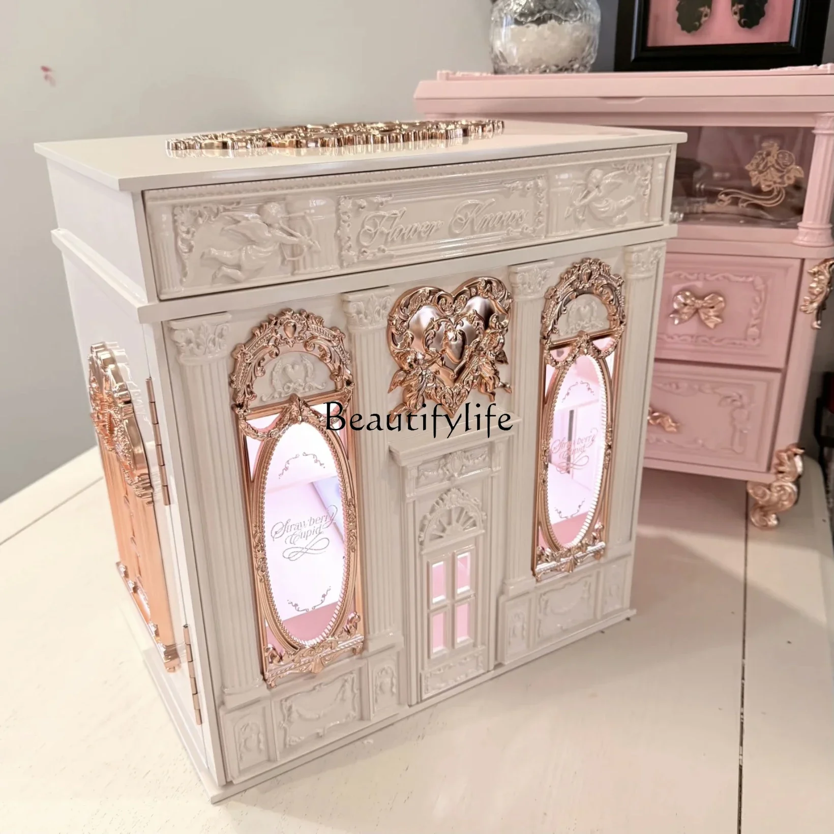 

Flower Knowledge Storage Box Strawberry Cupid Desktop Jewelry Empty Box