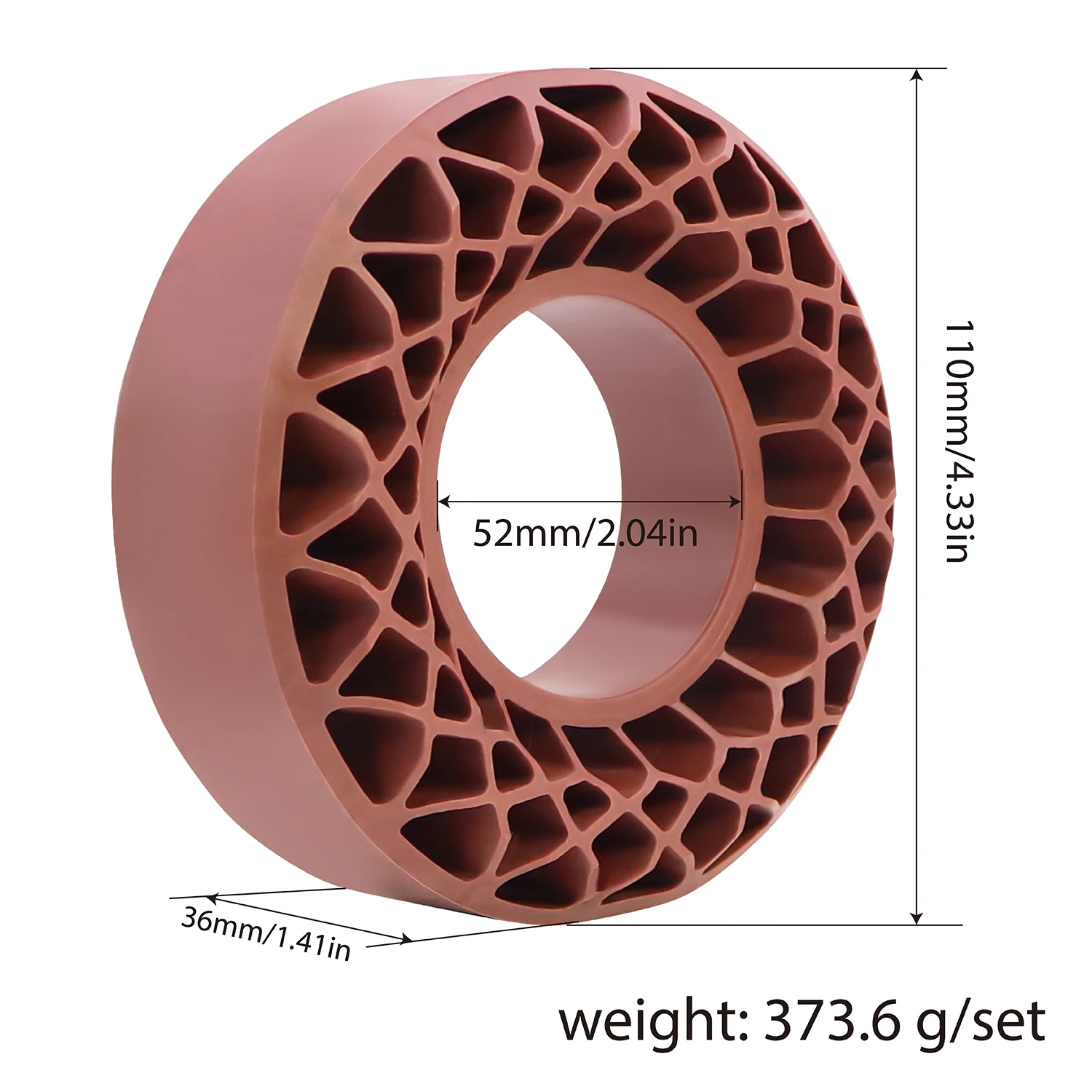 Inserções de pneus de borracha de silicone à prova d'água, 1.9 polegadas, 110x36mm, espuma de inserção diy para 1/10 rc crawler axial scx10 capra trx4 gen8 rgt yikong