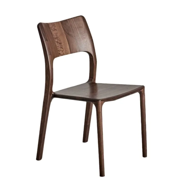 

North American black walnut, simple light luxury log leisure chair