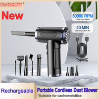 USB Charging Computer Household Blower Cleaner Car High Power Powerful Cleaning 50000RPM Portable Compressed Air Duster Blower