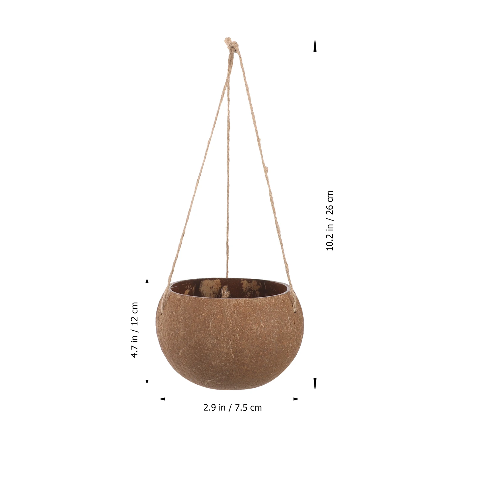 

Coconut Shell Hanging Flower Pot Planter Bonsai Container Wall Balcony Plant Pots Small Decor