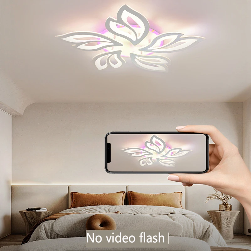 Modern LED Ceiling Lights Remote Control Infinite RGB Colorful Illusion Ceiling Light 220V Bedroom Home Appliance Ceiling Lamp