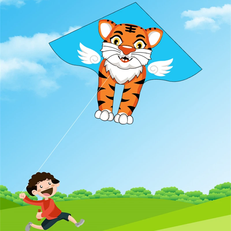 free shipping tiger kite flying toys for children kites factory nylon kite windsock kids kites line latawiec vliegers volantin