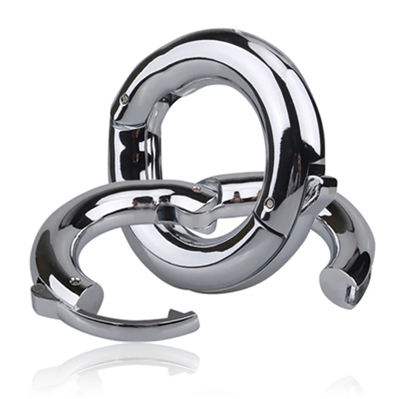 Metal Sperm Locking Ring Adjustable Weight-Bearing Ring Exercise Ejaculation Delay Scrotal Restraint Adult Cock Supplies