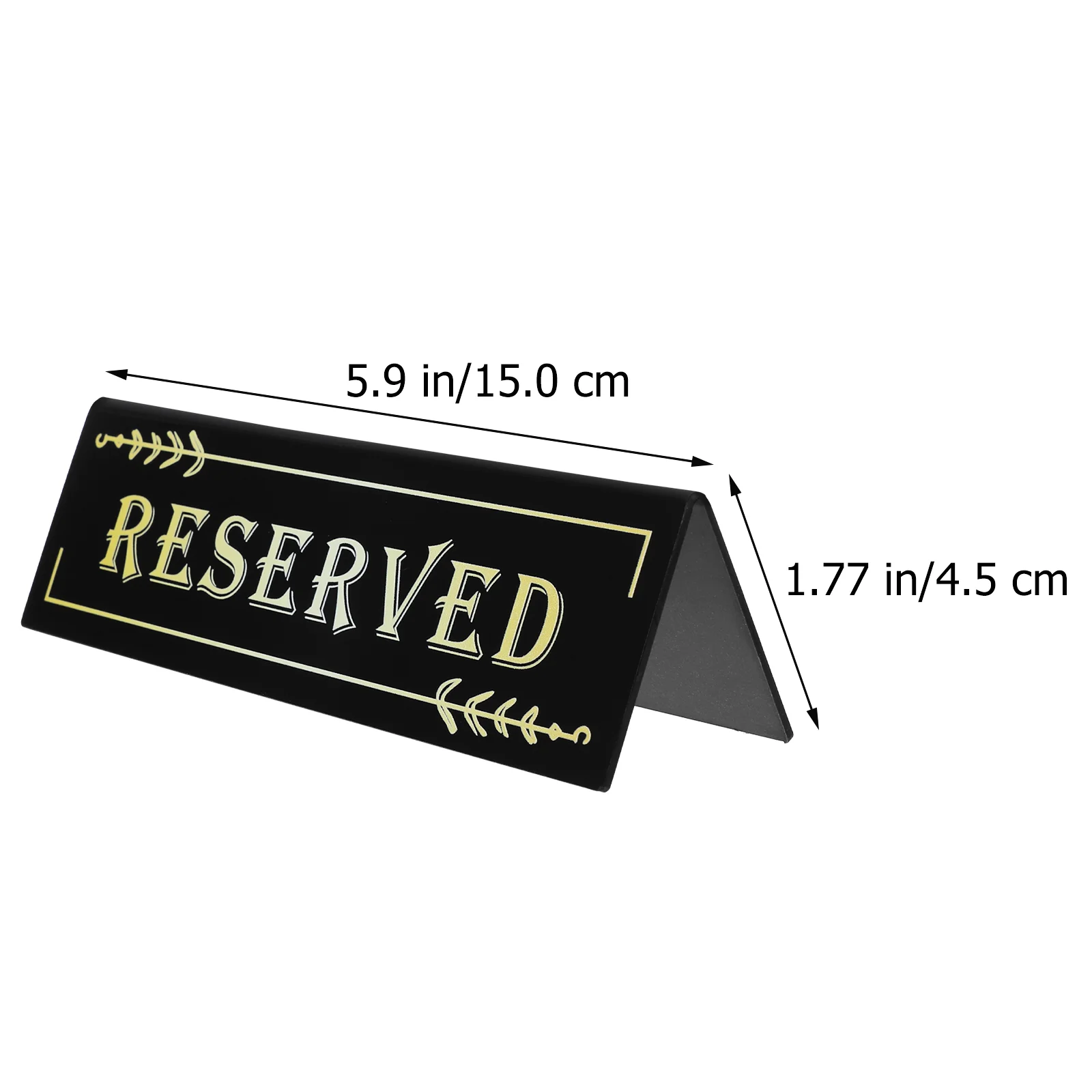 2 Pcs Inverted Triangle Card Table Signs Reserved Chair Party Place Cards Acrylic Banquet Hotel