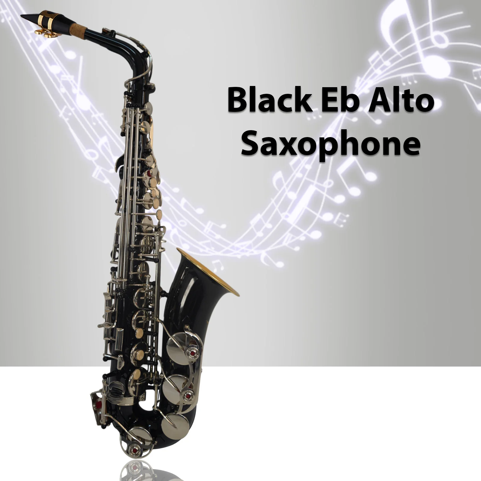 

Eb Alto Saxophone Sax Brass Body White Shell Keys Woodwind Instrument with Carry Case Gloves Cleaning Cloth Brush Sax Neck