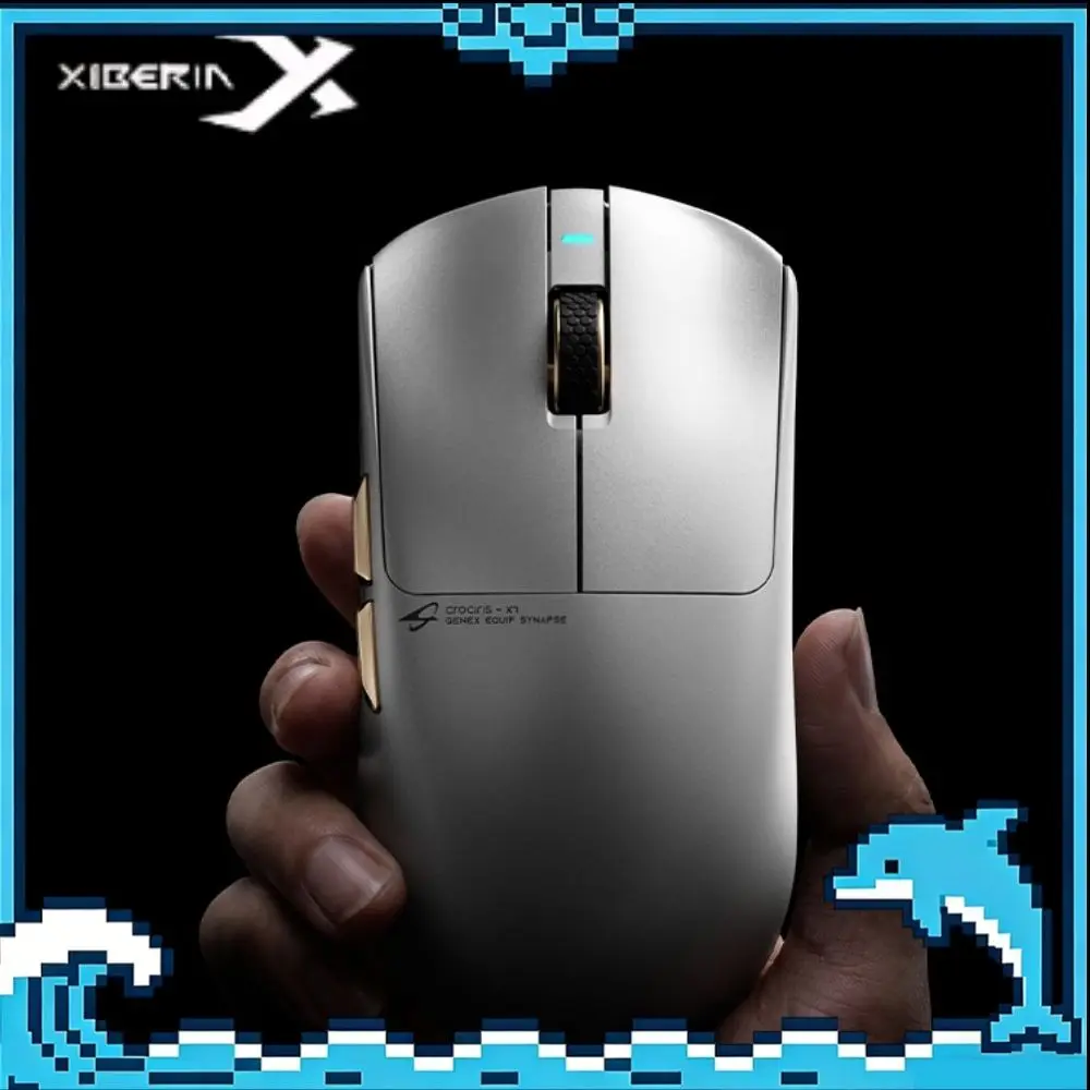 XIBERIA X7/X7 PRO MAX Mouse Tri Mode Wireless Magnetic Base PAW3950 Nordic54L15 TTC Golden Wheel 8k Low Latency Gaming Mouse