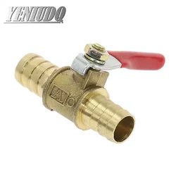 Tay Cầm Màu Đỏ Van Nhỏ 6Mm 8Mm 10Mm 12Mm Hose Barb Nội Tuyến Đồng Thau Nước Dầu Không Khí Ga nhiên Liệu Dòng Động Ngắt Van Bi Thông Tắc Đường Ống