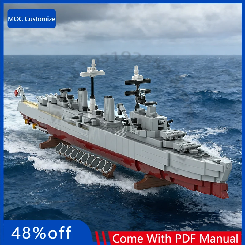 

1066 PCS War series HMS Belfast MOC Customize Modular Building Block Kids Popular Brick Model Creative DIY Assembly Toy Gift