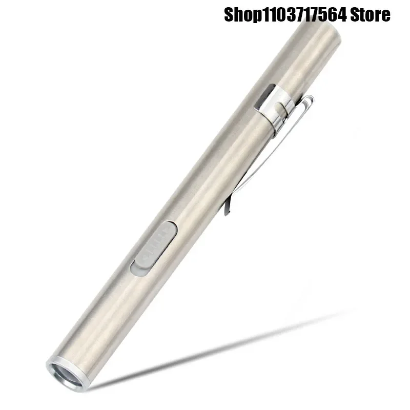 

USB Rechargeable Medical Handy Pen Light Mini Nursing Flashlight LED Torch Lamp With Stainless Steel Clip Pocket Led Flashlight