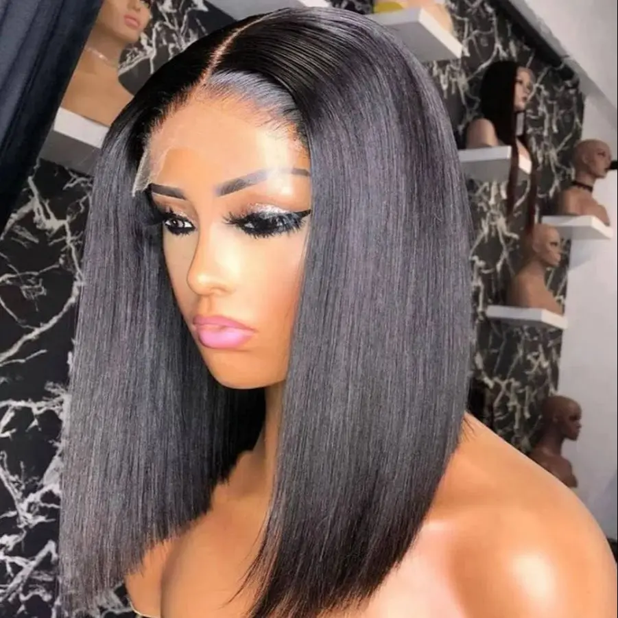 

Прямой парик-фронтал 13x4 с кружевной вставкой, 200% плотность, бразильский короткий парик-боб из натуральных волос, парики с HD кружевной вставкой 4x4, 5x5 на распродаже