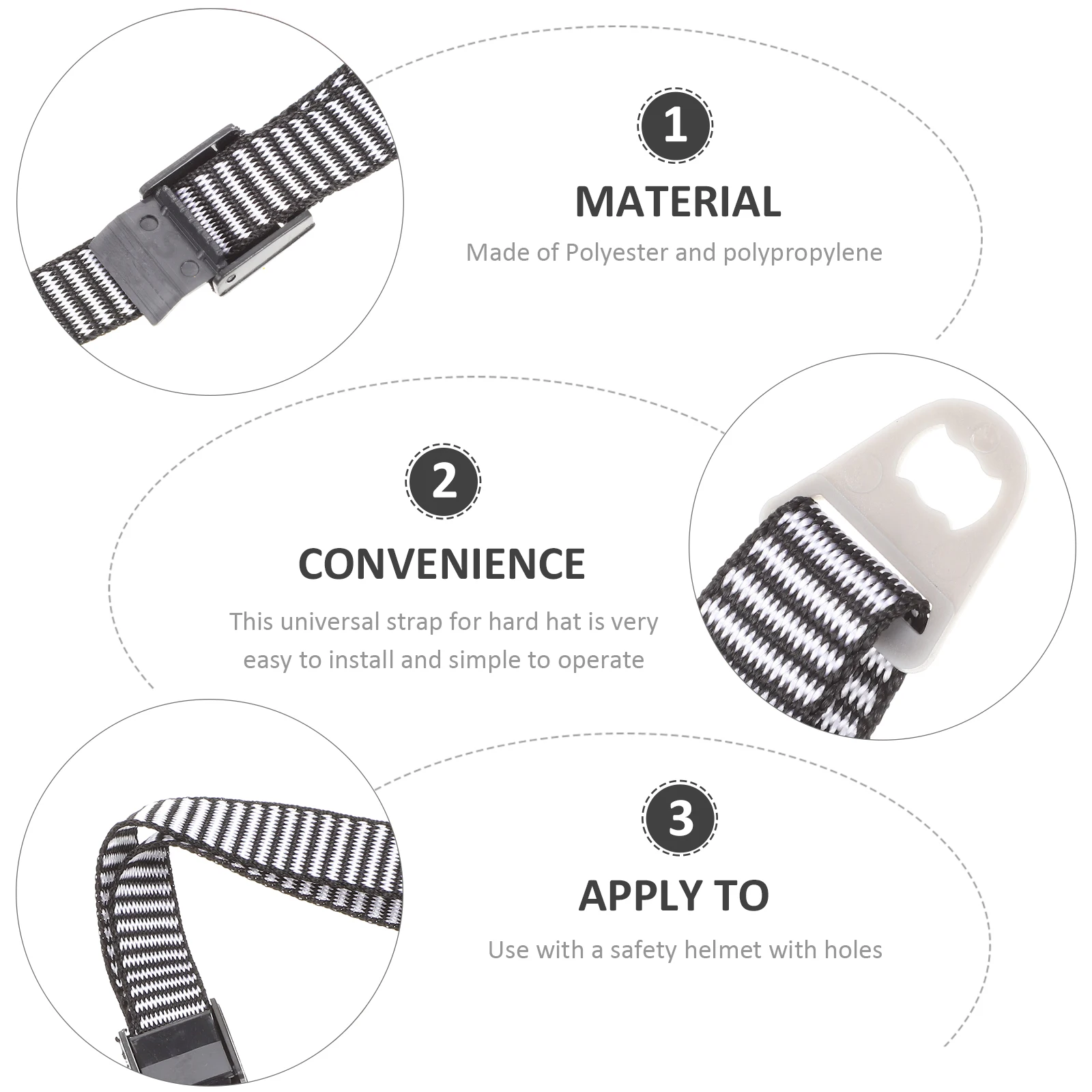 

2pcs Adjustable Hard Hat Straps Replaceable Straps Professional Safety Hat Bands Comfortable Accessories