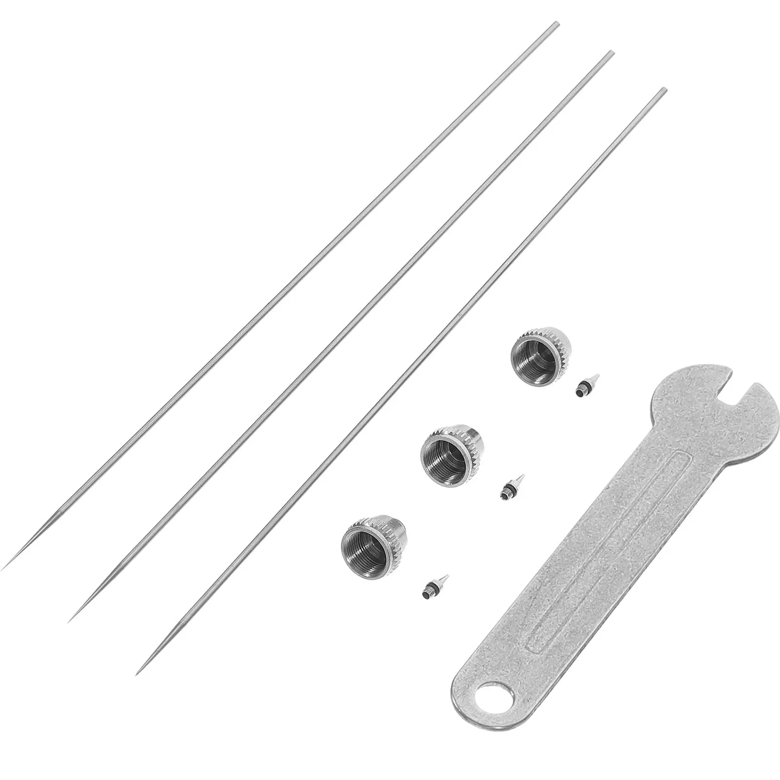 

1Set Airbrush Nozzle Cap Kit High Grade Stainless Steel Needle Pure Copper Nozzle Precision Replacement Parts for Professional