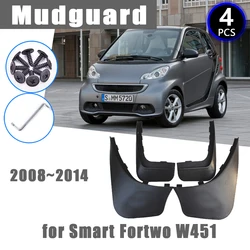 Para-lamas para Smart Fortwo W451, 451, 2008-2014, 2009, 2010, 2011, 2012, 2013, Acessórios do carro, Mudflap Fender, Auto Peças de Reposição