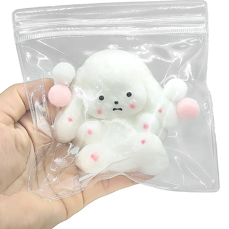 Conejo bonito de dibujos animados para niños y adultos, juguetes suaves para pellizco y apretar, sensación de arcilla divertida, juguetes sensoriales para aliviar el estrés, regalo para niños