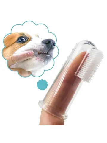 Super Soft Pet Finger Toothbrush Teddy Dog Brush Bad Breath Tartar Teeth Care Tool Dog Cat Cleaning Silicagel Pet Supplies