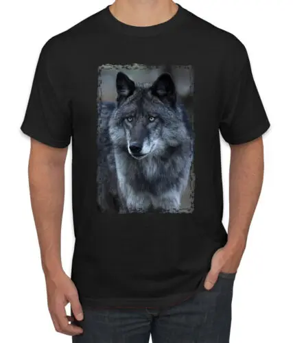 

Black Wolf Portrait Animal Men Graphic Tshirt