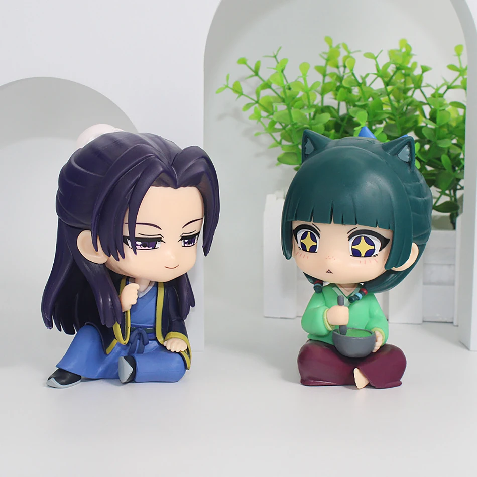 Q Version The Apothecary Diaries Maomao Jinshi Mini Figure Anime Periphery Kawaii Sitting Toys Desktop Car Ornaments Model Gifts