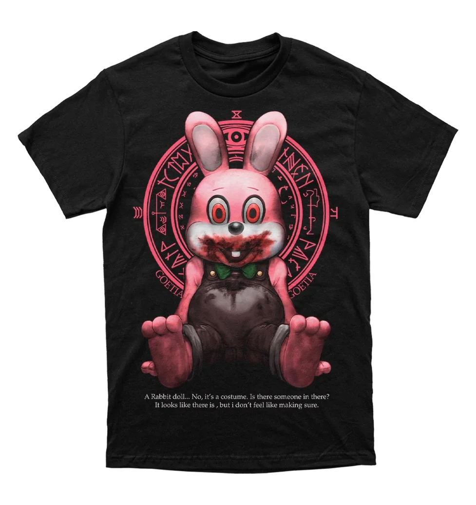 Classic Game Silent Hill Printed Short-sleeved Harajuku Punk Top Rock Hip-hop T-shirt Casual Loose Cotton Top Streetwear Unisex