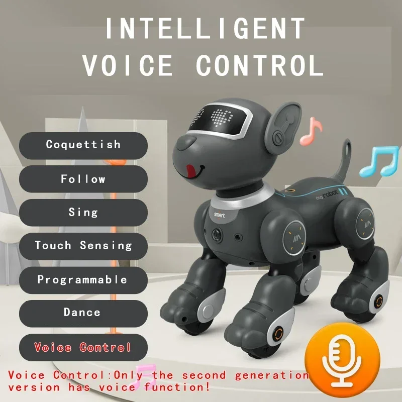 Fun Remote Control Robot Dog Toys for Kids Children Girls Boys Electric Dancing Smart Sensing RC Robotic Animals Doll Puzzle Pet