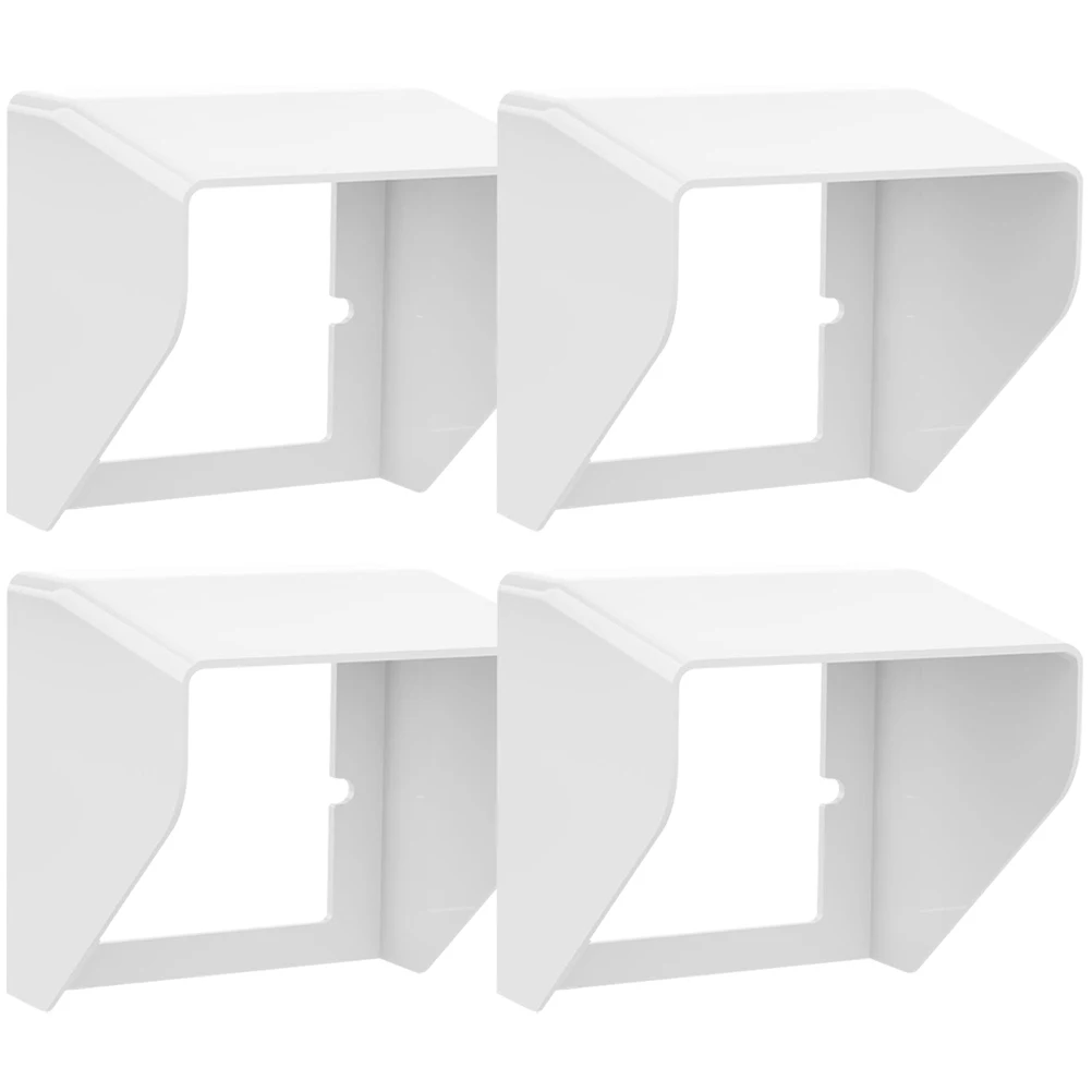 

4pcs Waterproof Box White Beveled Edge Doorbell Enclosure Outlet Case Weatherproof Hood Anti Corrosion Extender Life Small