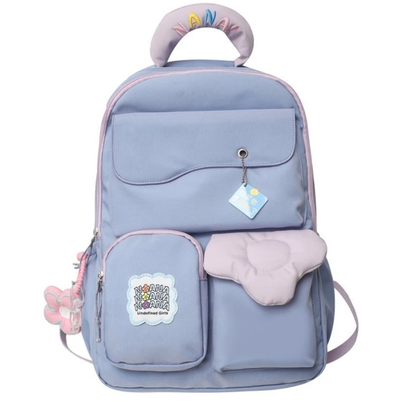 Mochila escolar para niñas, mochila estilo japonés para niñas, mochila nailon, mochila para ordenador portátil,