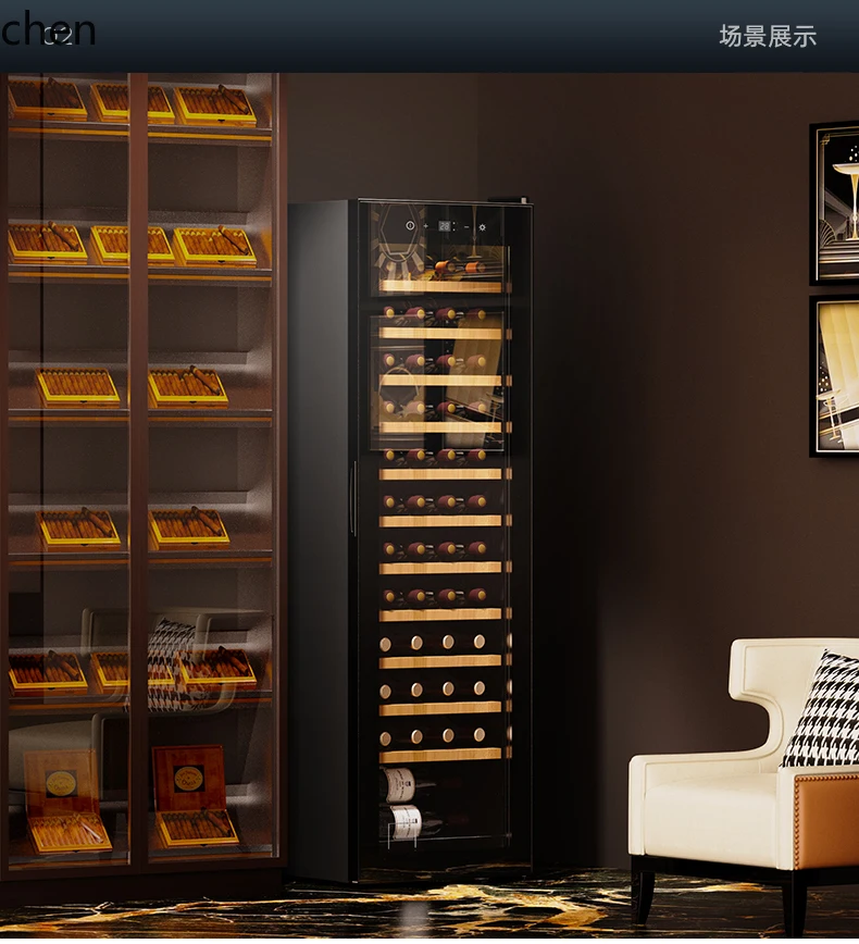 HTT red wine compressor constant temperature wine cabinet mini small moisturizing tea cigar storage refrigerator