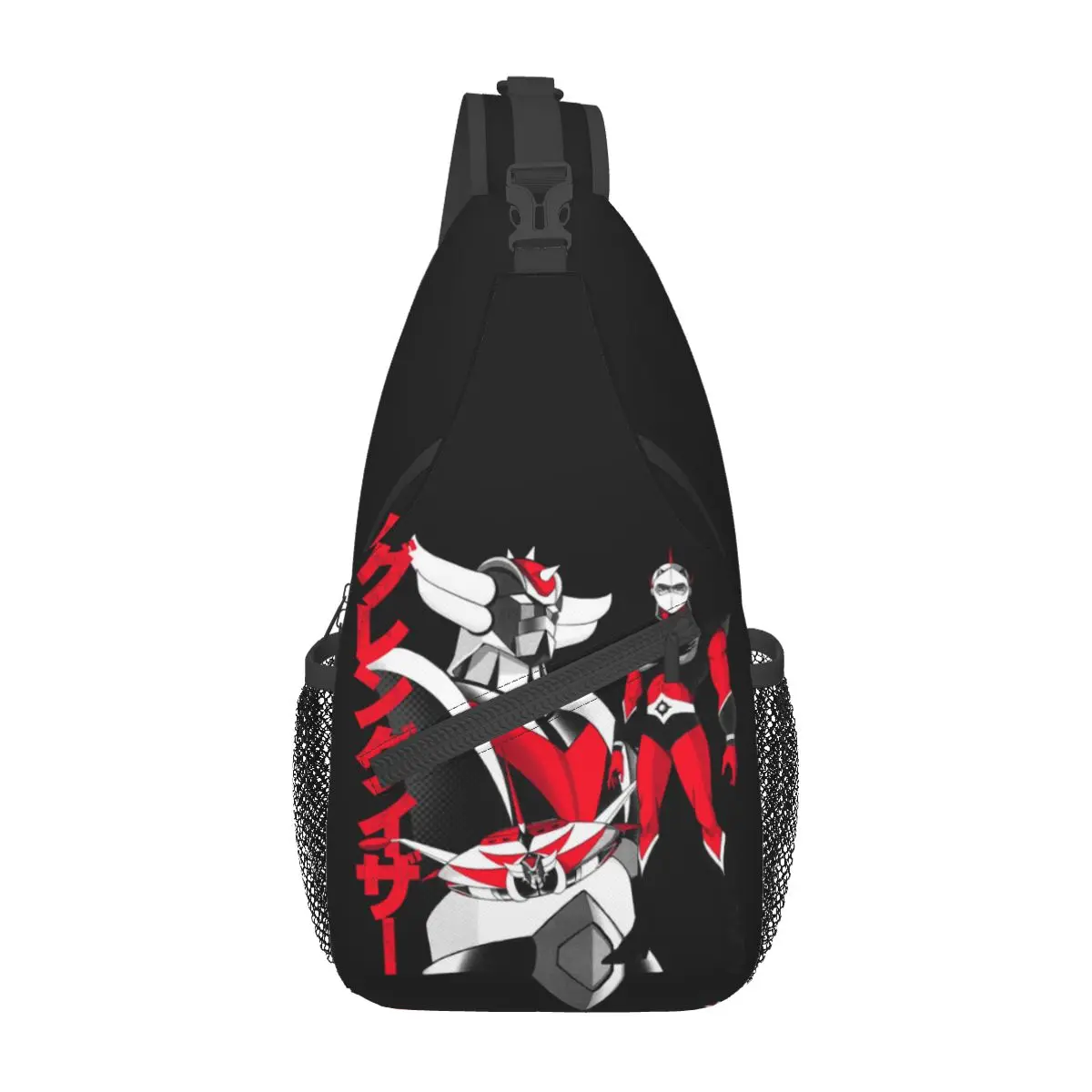 UFO Robot Grendizer Crossbody Sling Bags Printed Chest Bag Mazinger Z Manga Shoulder Backpack Daypack Travel Hiking Biking Bag