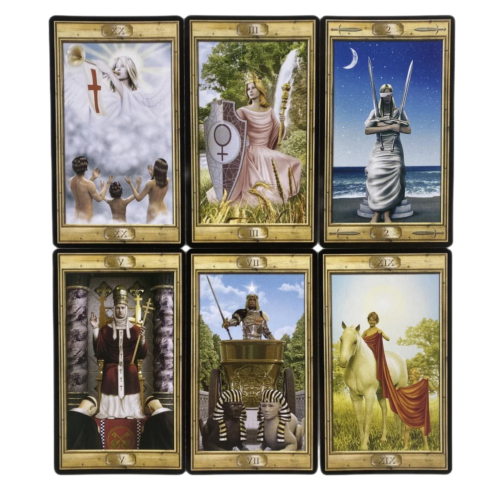 Les cartes de tarot illustrées : un jeu de 78 cartes Oracle English Visions Divination Edition pour jeux de société
