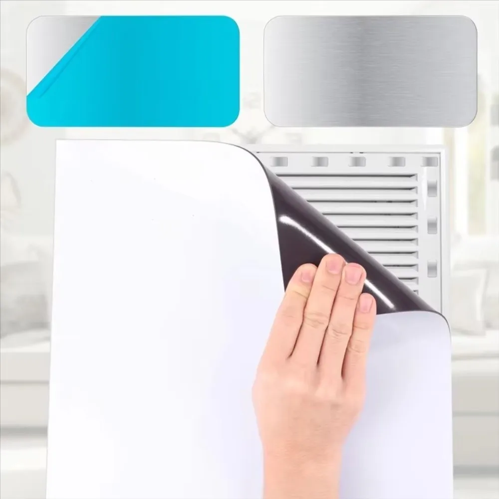 12/24PCS Metal Magnetic Mount Plates Silver Adhesive Backing Metal Mounting Strips Thin Profile Rectangular Shape