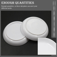 4pcs Ink Dish Pen Rest Premium Plastic Sturdy Storage For Calligraphy Sumi Painting Brush Writing Desk Organizer Ink Plate