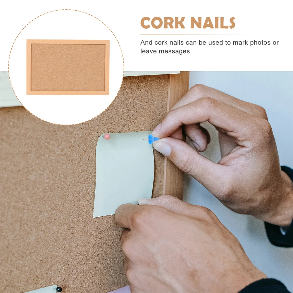 Thumbtack Board Cork Double-sided Corkboard Message Memo Display Wall-mounted Photo Information Show Iron Bulletin