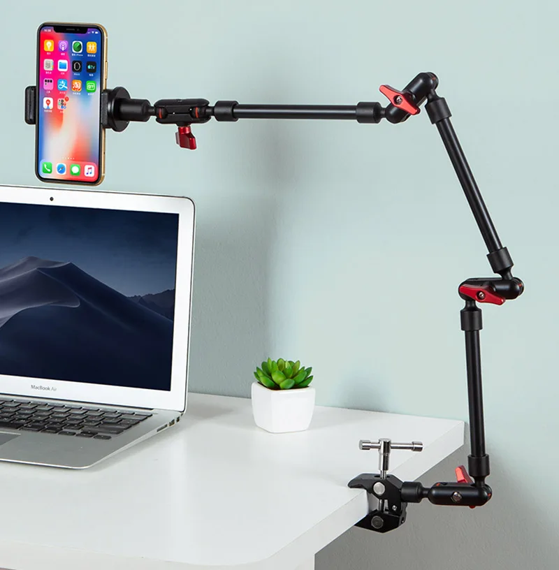 Braccio Magico SMALLRIG 22" Con Morsetto A Granchio – Supporto Flessibile Per Fotocamera, Luce, Microfono E Webcam, Antideflessione, Carico 0.25 Kg