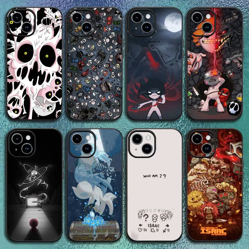 Bindung von Isaac Anime Handyhülle für iPhone 17 12 13 14 15 16 Pro Max Plus Klassische schwarze Softshell