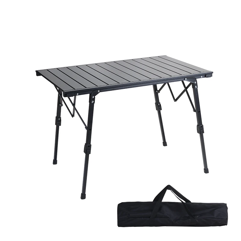 Outdoor Height Adjustable Ultralight Roll up Aluminium Picnic Portable Foldable Camping Folding Table