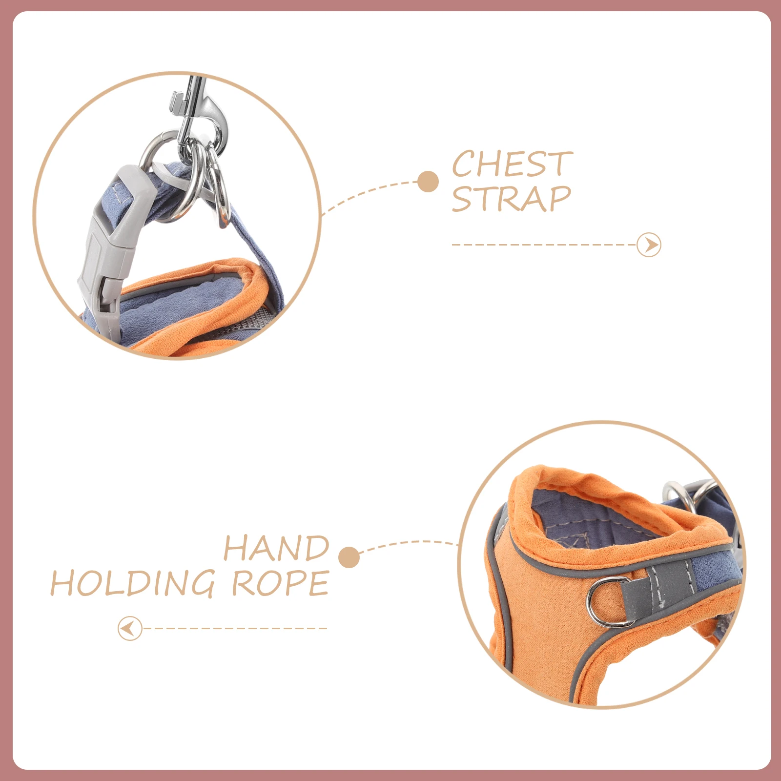 

Pet Harness Dog Leash Retractable Reflective Cats Dogs Brown Durable Stylish Safe Walk Cat Harness Dog Walking Pet Supplies