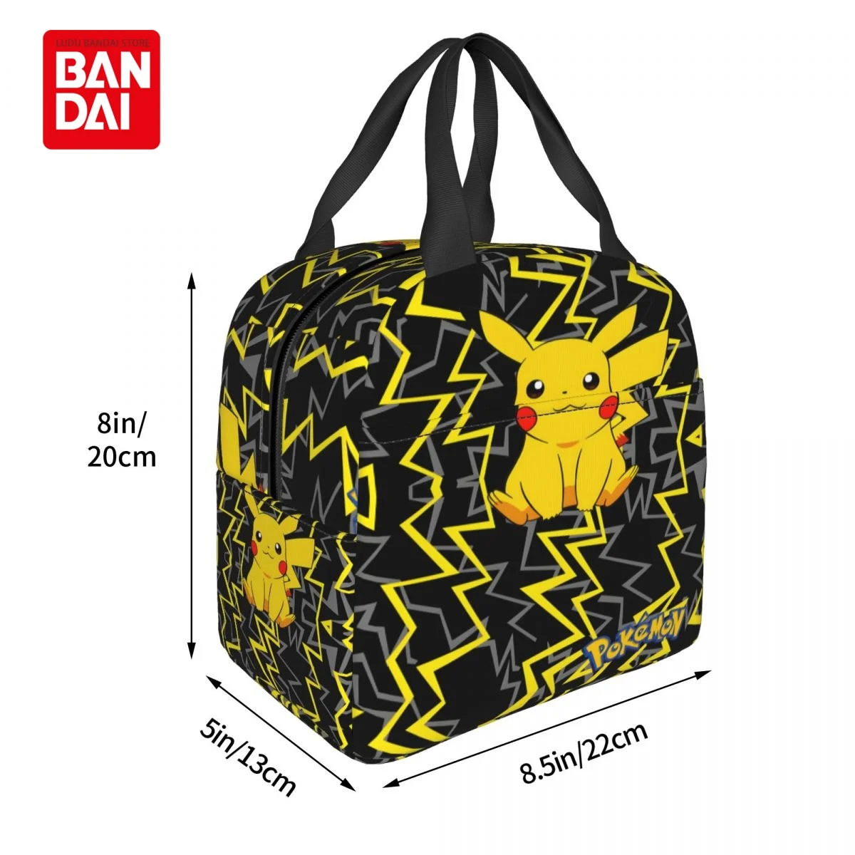 Bandai Japan Anime Pokemon Lunch Bag for School Kids Office Pikachu Sac Lunch Portable Thermal Cooler Lunch Box Handbag Gift