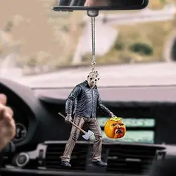 1 Halloween horror character car pendant, car interior decoration, Halloween parody decoration, scream of terror