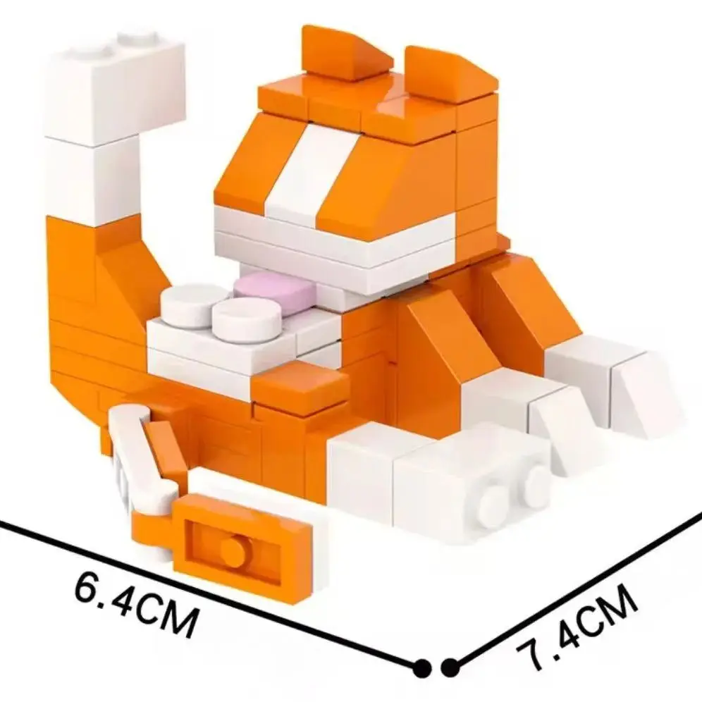 62 قطعة لعبة مكعبات بناء القط 4 ألوان لطيف سلسلة الطوب لتقوم بها بنفسك اللبنات الاطفال الدماغ تعزيز اللعب هدايا عيد ميلاد للأطفال