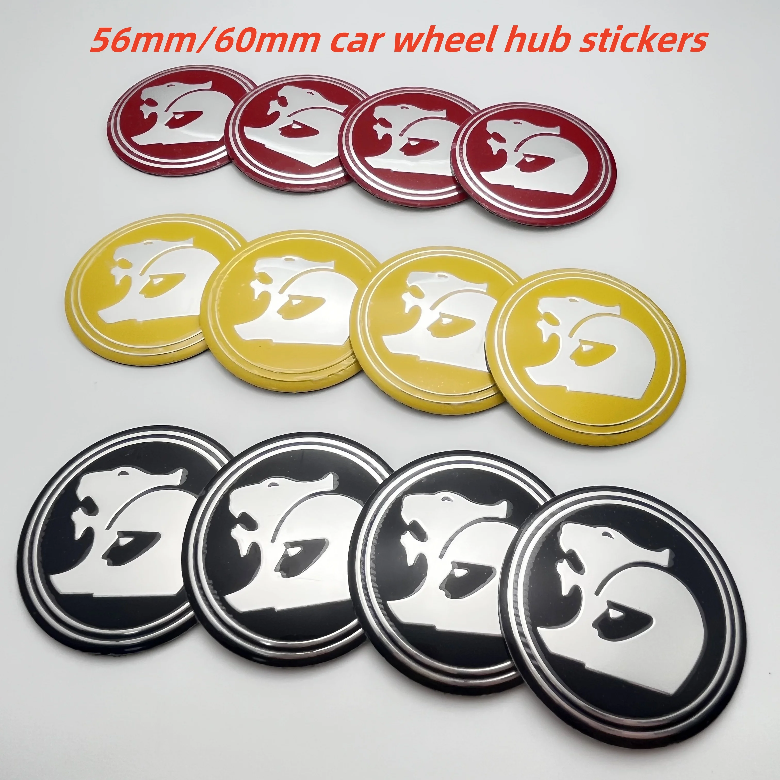 

4pcs/Set 3D Metal High-Quality 56mm 60mm Fit For HSV Car Emblem Wheel Hub Center Cap Badge Logo Auto Sticker Styling Accessories
