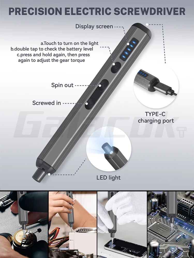 68 IN 1 Precision Electric Screwdriver Set 5 Levels Adjustable Comes Fill Light Professional Mobile Phone IPad Repair Tool